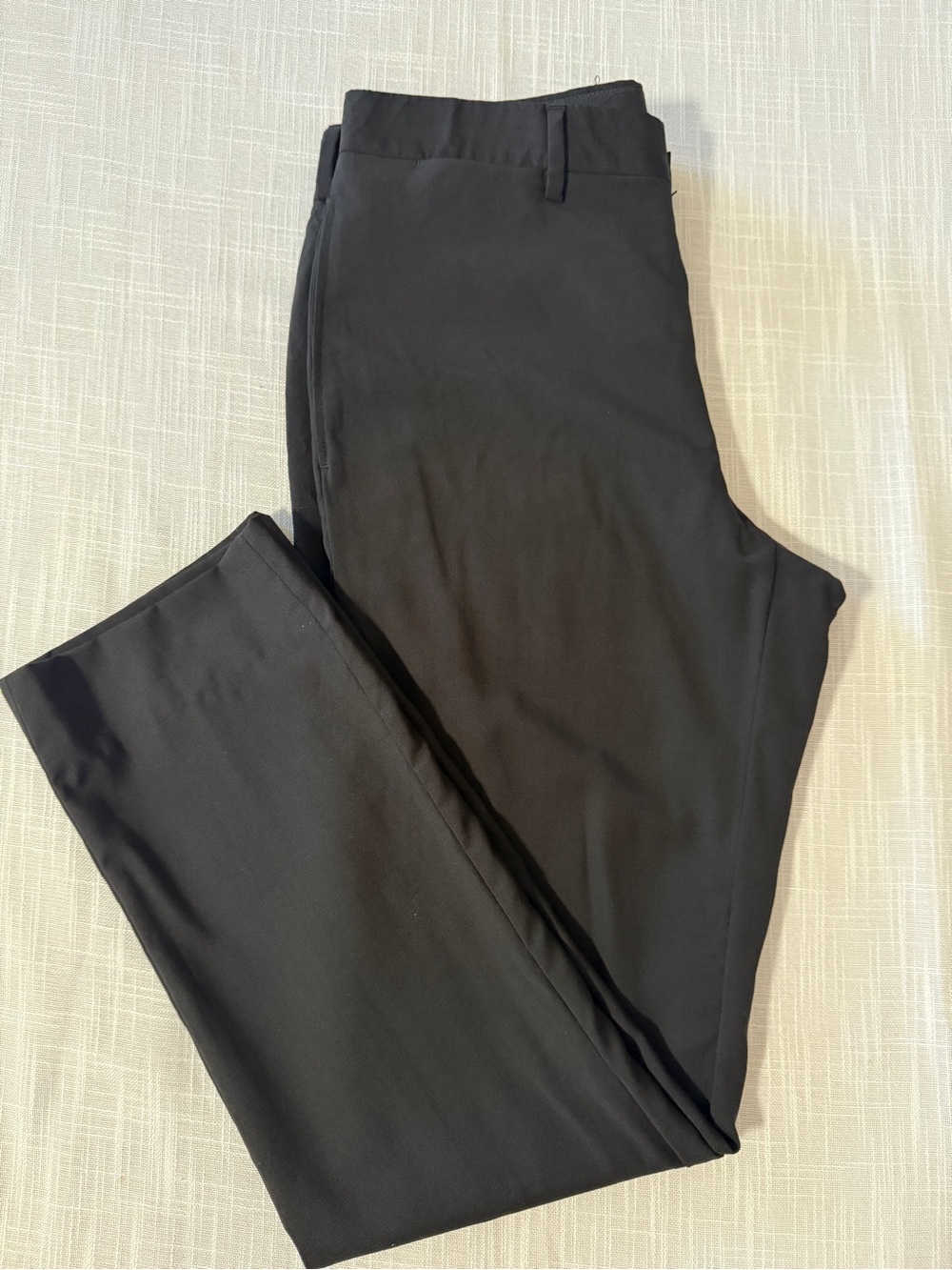 Burberry London Mens Black Flat Front Dress Pants Regular Straight Twill 38W 48